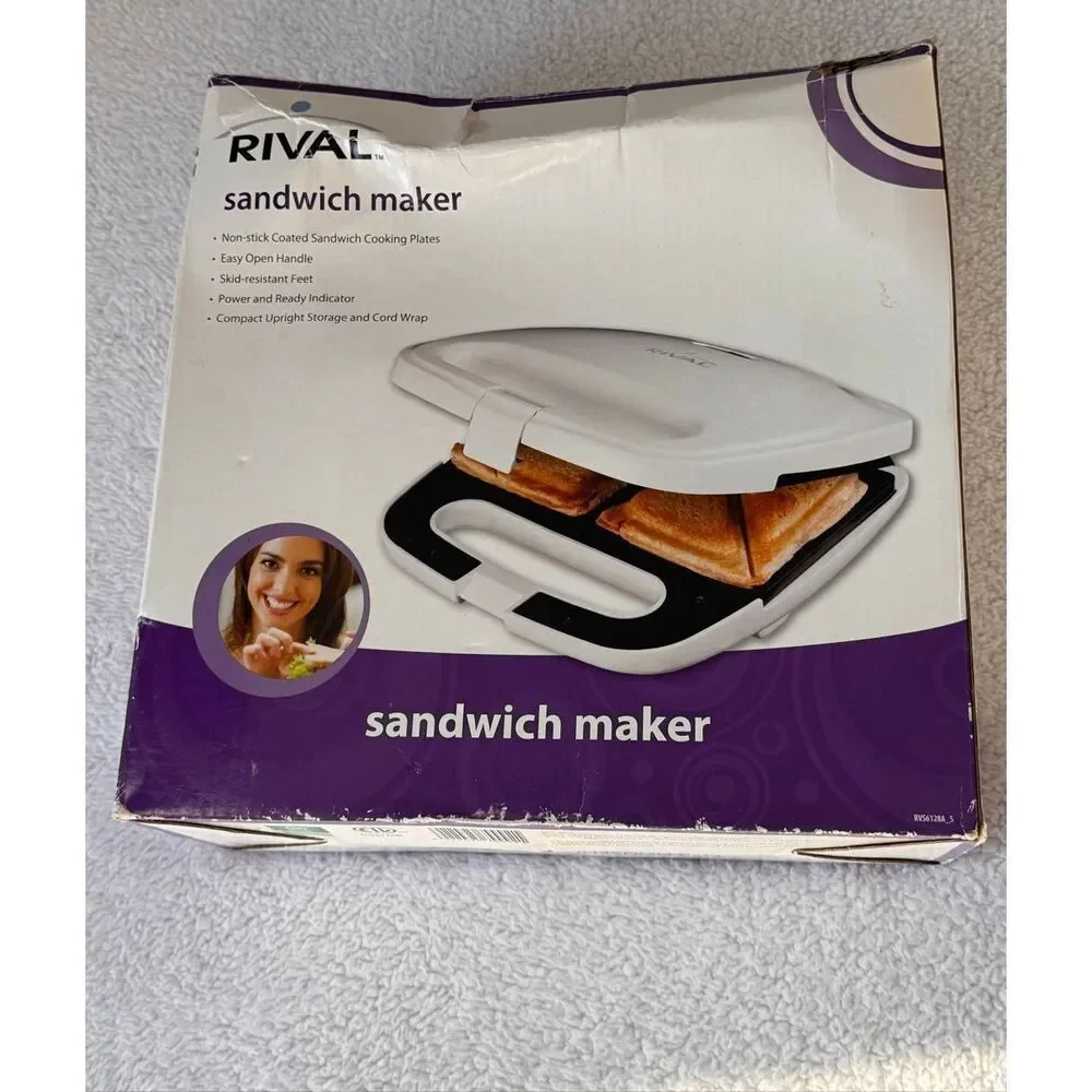 Rival Sandwich Maker RVS6128A_S/White